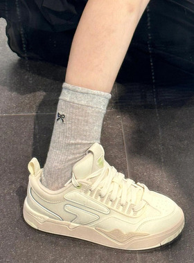 FILA FUSION斐乐潮牌2025秋新款豚跃鞋女鞋NOLLIE专业滑板鞋男鞋