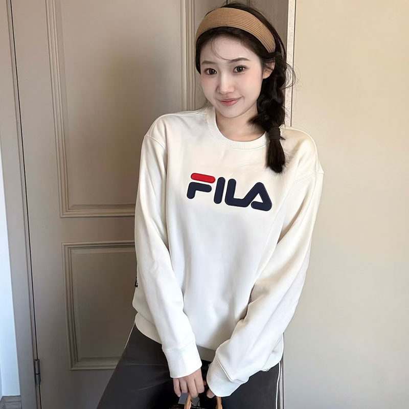 FILA 斐乐情侣款套头卫衣2025新款休闲宽松针织长袖加绒上衣,运动服/休闲服装,运动卫衣/套头衫,淘宝优惠券,粉丝福利购,淘宝优惠卷