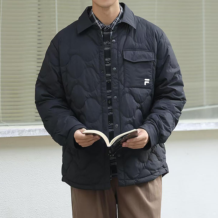 FILA FUSION斐乐潮牌情侣款轻薄羽绒服2025新款休闲绗缝外套