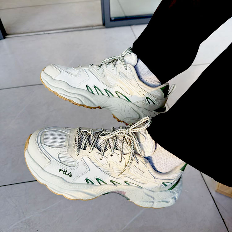 FILA 斐乐女鞋老爹鞋运动鞋2025新款鞋子蕨草厚底休闲鞋男鞋