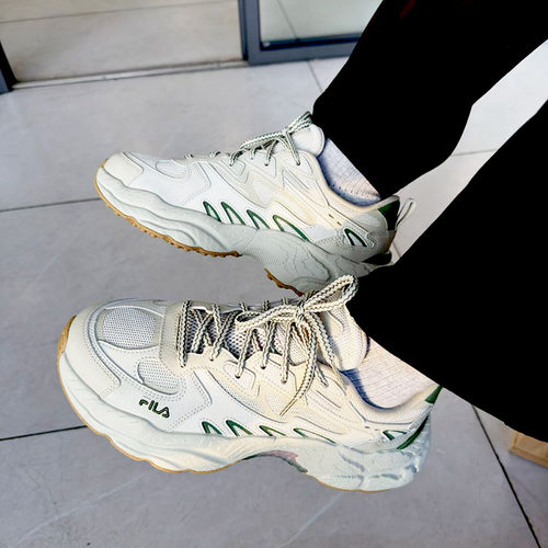 FILA 斐乐女鞋老爹鞋运动鞋2025新款鞋子蕨草厚底休闲鞋男鞋