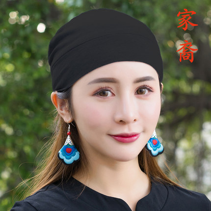 男女通用薄款棉质透气圆顶帽子休闲双层帽子遮光睡帽月子帽包头帽