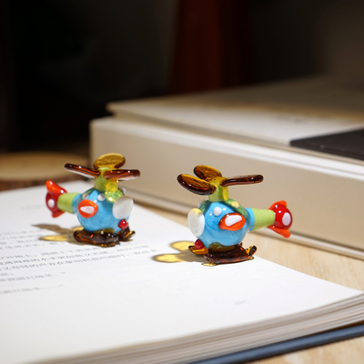 直升飞机|手工琉璃小摆件