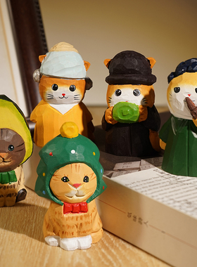 cosplay大艺术家猫咪手工木雕