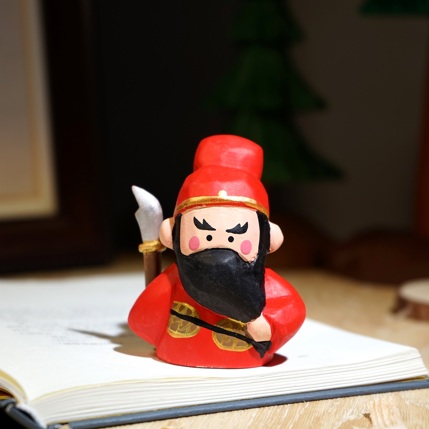 “我来关罩你”手工木雕小摆件