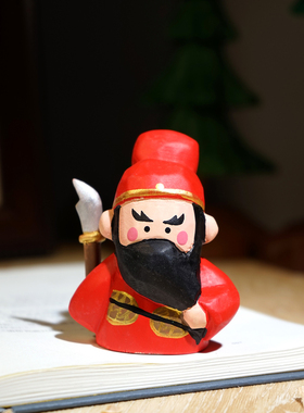 “我来关罩你”手工木雕小摆件