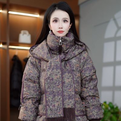 中长款白鸭绒羽绒服外套