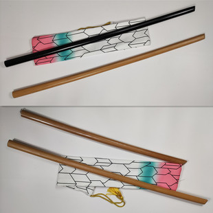 木刀居合道训练习二刀流合气道日本儿童成人木剑未开刃韩国刀