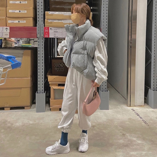 韩国羽绒棉服马甲保暖棉衣外套