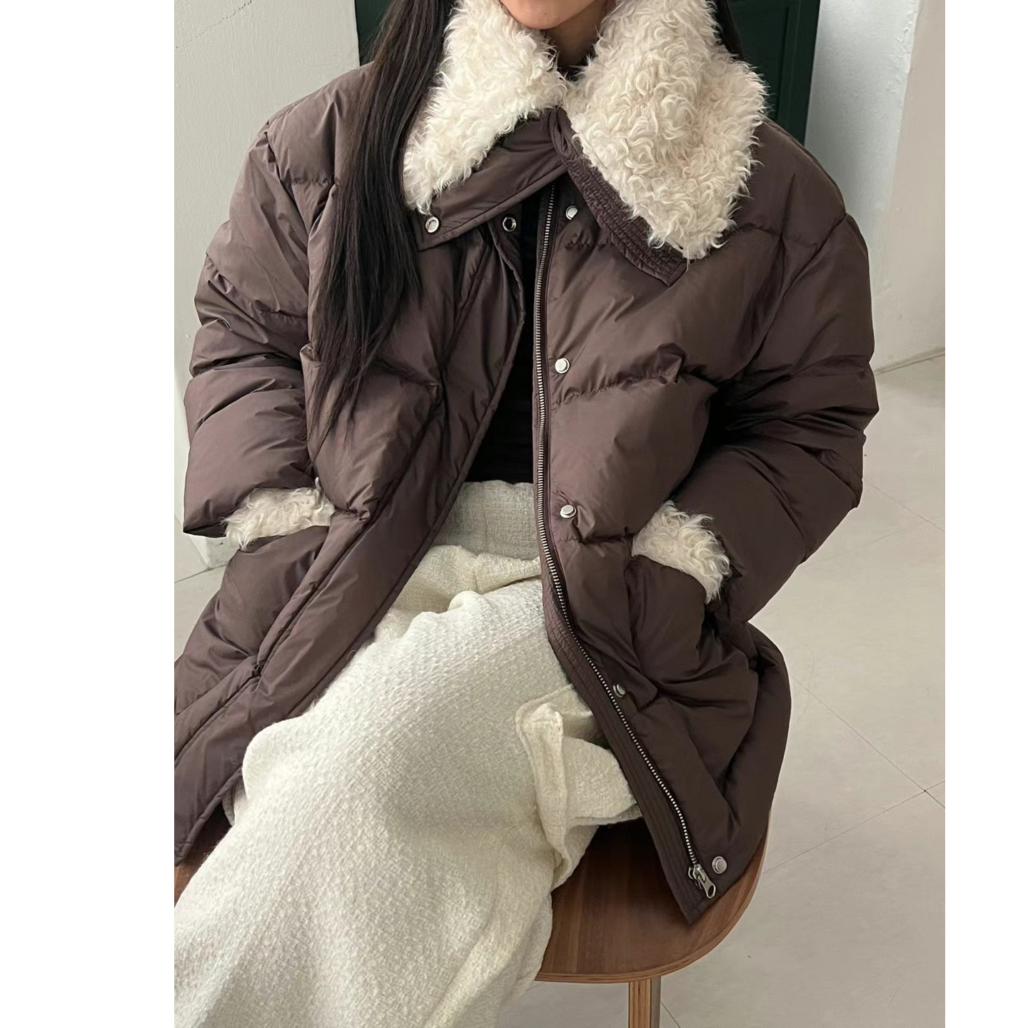 韩国保暖面包羽绒服外套