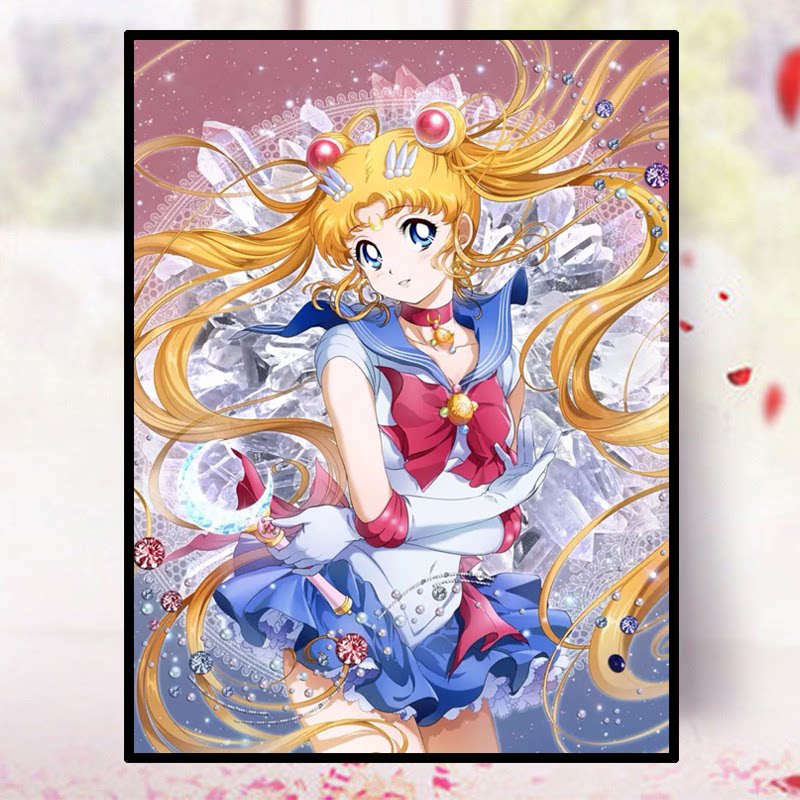 卡通动漫美少女战士钻石画月野兔十字绣女孩diy贴钻石绣情侣礼物