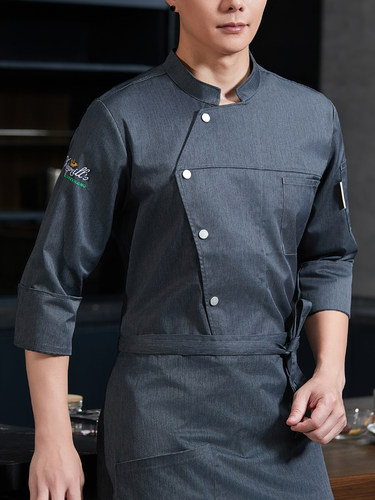 高端纯棉厨师服七分袖好洗耐穿