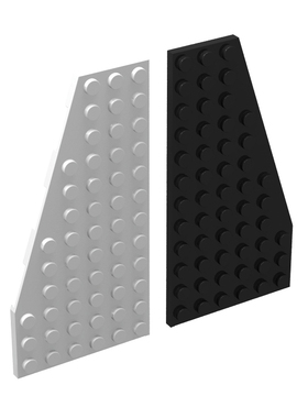 国产MOC拼插积木零件 兼容 30355 左 30356 右 6x12楔形板