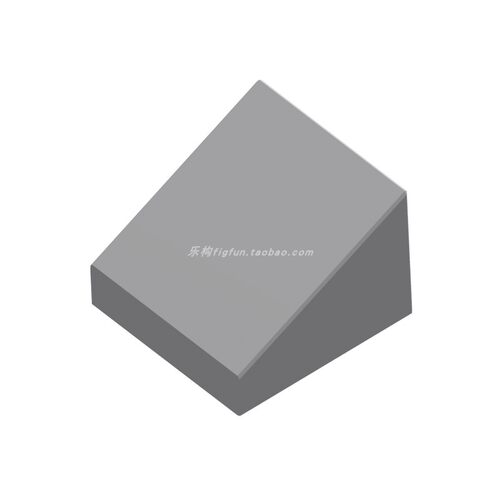 国产MOC拼插积木零件 兼容 50746 54200 1x1x2/3斜坡面砖 10个
