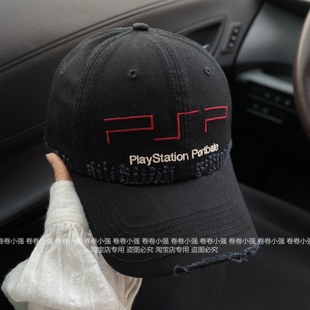 ins街头个性 破洞复古做旧棒球帽男女软顶显脸小百搭潮牌鸭舌帽子