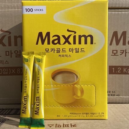 【包邮】韩国进口原装咖啡 maxim麦馨摩卡咖啡速溶三合一100条/盒