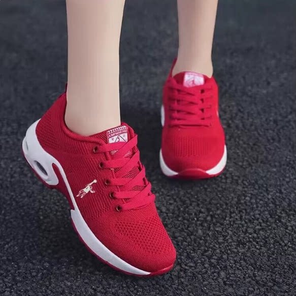 乔丹格兰夏季女鞋厚底增高运动鞋子休闲网面气垫旅游鞋女透气防滑