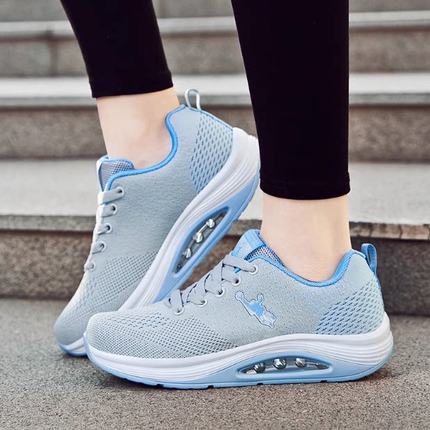 乔丹格兰夏季网面透气女鞋轻便运动鞋女气垫耐磨学生防滑跑步鞋