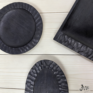 原创实木手作无漆无色托盘果盘点心下午茶盘日式诧寂法式意式收纳