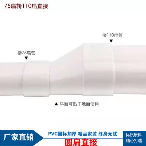 pvc异径弯头扁口配件厨房厕所