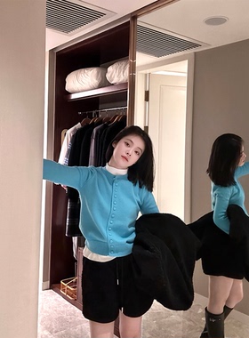 DEBBIE C 超绝饱和度 韩系甜美减龄多扣针织衫开衫毛衣上衣女