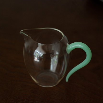 喜悦茶铺 手工耐热玻璃公道杯 茶道匀杯 茶海 赏茶分茶器台湾茶具