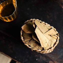 喜悦茶礼/老六安茶 黄山黑茶安徽祁门安茶 贡尖2019 一级篮茶500g