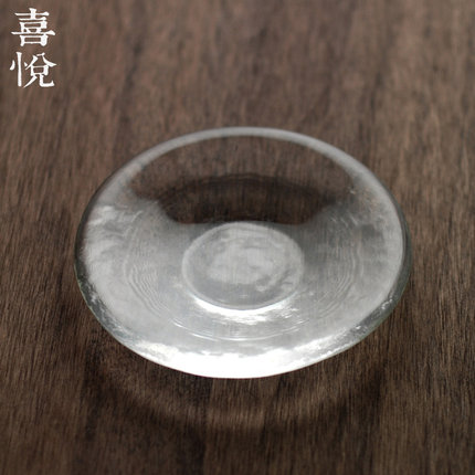 喜悦茶铺  纯手工玻璃杯垫 茶托 小托盘 日式隔热垫 茶道功夫茶具