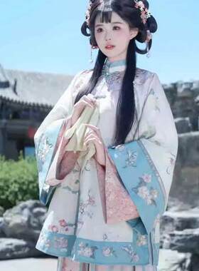 套装清雅晋商少奶奶粉色古装