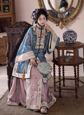 晋商少奶奶服装清汉女汉服晚清古装衣服对襟衫马面裙套装清代服饰