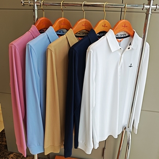 比音勒芬商场同款男装春秋季男士休闲长袖T恤上衣翻领363231480T