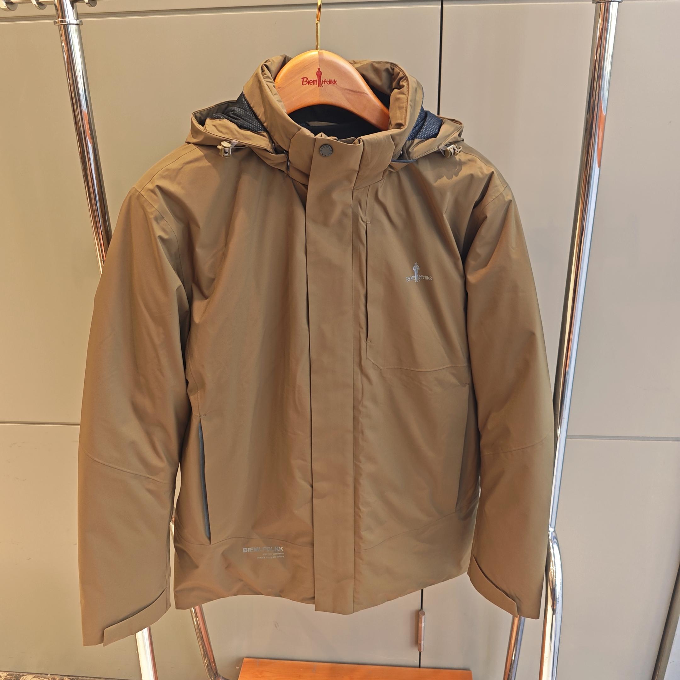 比音勒芬专柜正品男装秋冬装羽绒服连帽防风90%白鹅绒364232906