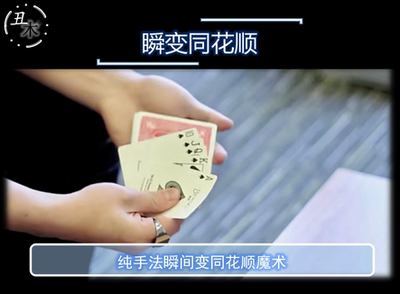 瞬变同花顺 Ellusionist出品 超值网红视觉化纯手法扑克魔术教学