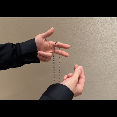 魔术教学 2024项链打结效果Knotted Necklace 即兴表演 手法 超值