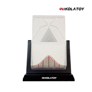 NIKOLATOY高尔顿板模型摆件GaltonBoard正态分布模型数学教具小号