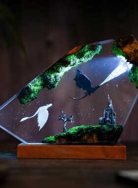 树脂灯Resin Lamp Anime夜煞白煞无牙仔光之怒环氧树脂灯礼物
