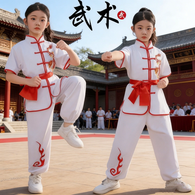 六一儿童武术服太极练功少儿功夫训练服国风打鼓服舞龙舞狮表演服