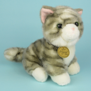 AURORA可爱猫咪毛绒玩具公仔仿真虎纹猫布娃娃儿童玩偶女生生日礼