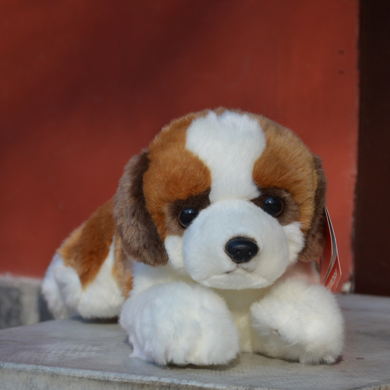 aurora圣伯纳犬毛绒玩具仿真狗玩偶车载狗狗摆件公仔男女生日礼物