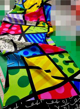 美单 100%桑蚕丝 真丝 素绉缎童趣印花长丝巾42*157cm