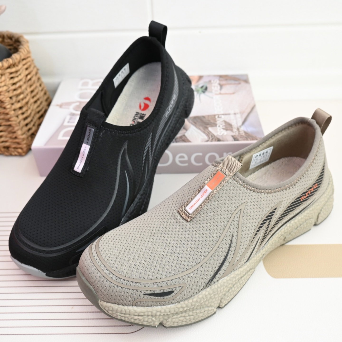 26春新款老北京舒适透气肥脚宽脚圆头懒人鞋超轻软底休闲鞋男单鞋,流行男鞋,布鞋,淘宝优惠券,粉丝福利购,淘宝优惠卷