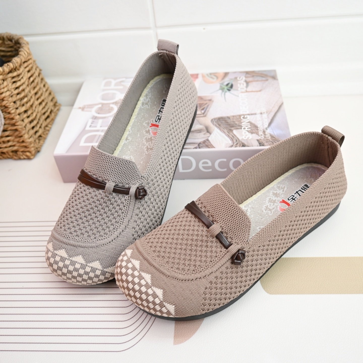 26春夏老北京布鞋女软底舒适妈妈鞋飞织透气时尚休闲一脚蹬女单鞋,女鞋,传统布鞋,淘宝优惠券,粉丝福利购,淘宝优惠卷