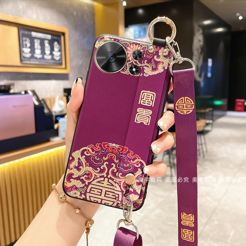 适用华为智选wiko麦芒40手机壳TYH651M-02保护套30硅胶20软壳10全包9防摔11斜挎背带A男女新款挂绳挂脖5G国风