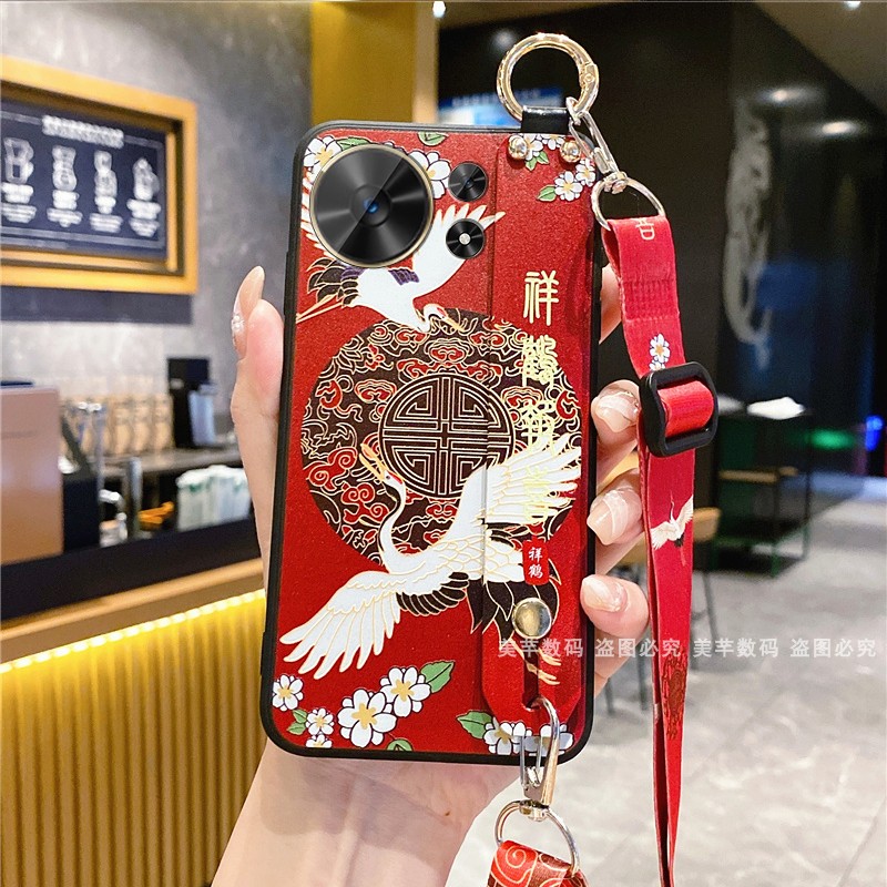 适用华为智选wiko麦芒40手机壳TYH651M-02保护套30硅胶20软壳10全包9防摔11斜挎背带A男女新款挂绳挂脖5G国风