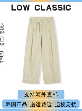 【现货】韩国正品low classic新款miu系休闲长裤宽松简约拖地裤子