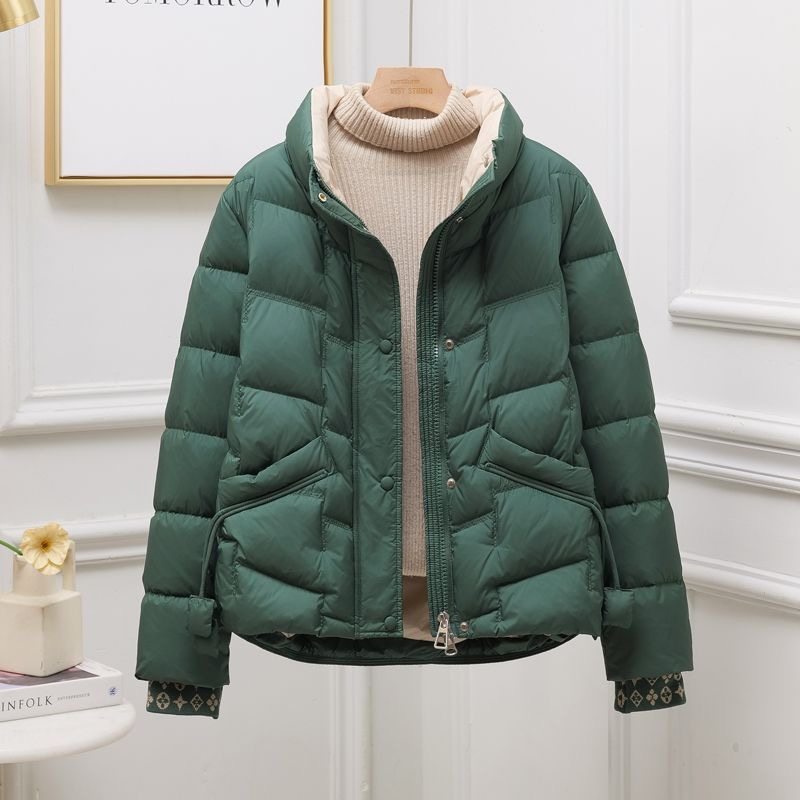 羽绒服女轻薄短款2025冬季新款中老年小个子宽松高端加厚妈妈外套