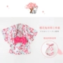 Sakura Bunny Cotton Girl Performance Trang phục Cung Nhật Bản Tay áo nhỏ Áo kimono Hiển thị Ảnh màu hồng và gió - Trang phục trang phục dân tộc đẹp cho bé yêu