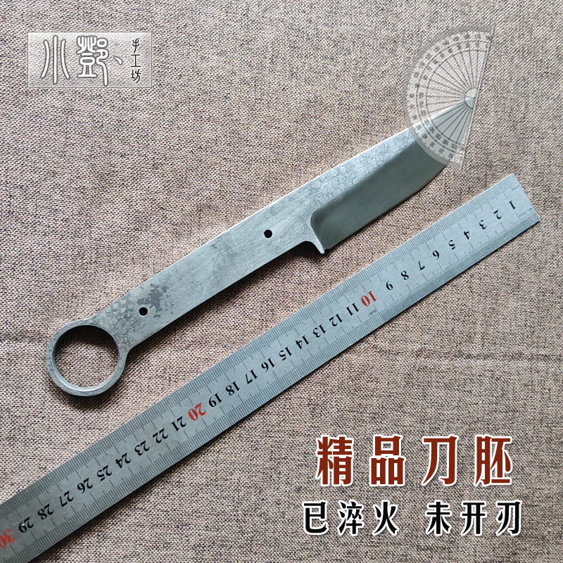 刀胚刀条未开刃直刀花纹高碳钢锋利易磨户外刀指环刀坯半成品DIY图片