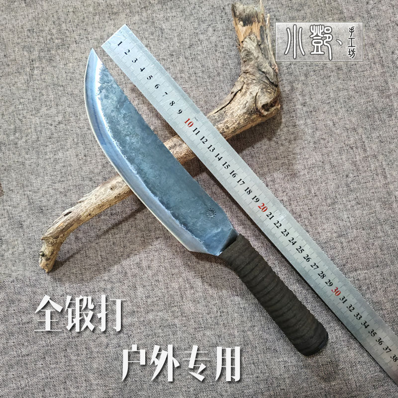 户外砍柴直刀户外刀野外求生锻打刀手工刀锋利泰雅求生易排障小刀
