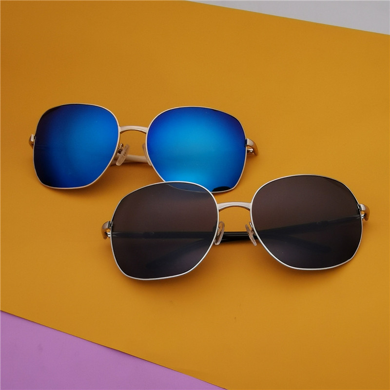 大框方形墨镜男女士彩膜个性太阳镜韩版新款金属架时尚眼镜走量批